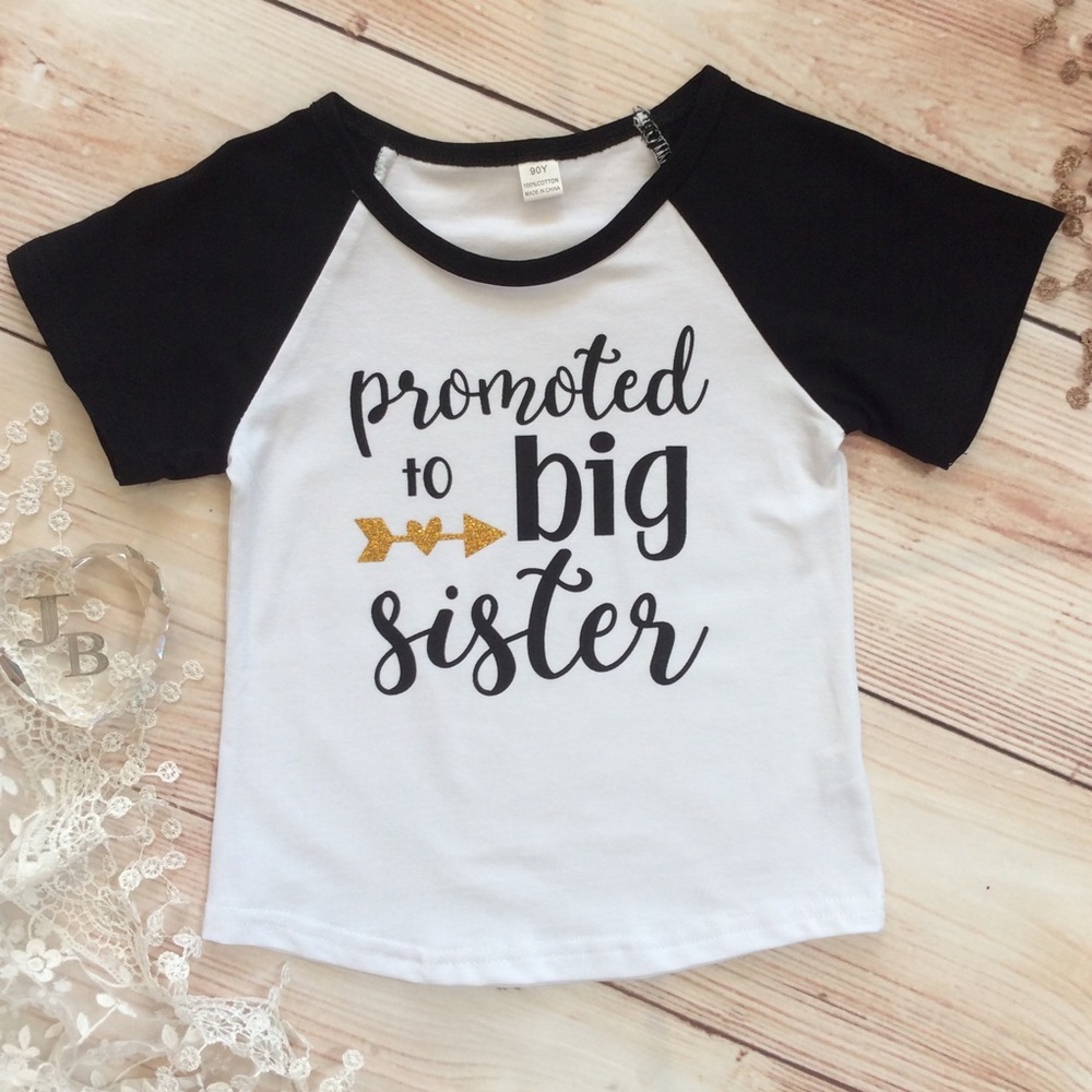 Boutique Girls PROMOTED TO BIG SISTER Shirt